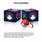 True Wireless Earbuds Stereo Bass Smart Control Bluetooth Headphones with Cute Poke Ball Charging Case