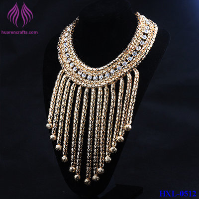 China Fashion Jewelry Elegant Design Filled Fish Scale Pendant Necklace Collar Clavicle Chain Bib Statement Necklace supplier