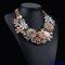 New Women Fashion Luxury Rhinestone Drop Flower Statement Choker Bib Necklace supplier