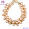 Women's Charm Pearl Weave Chain Collar Choker Statement Bib Pendant Necklace with bracelet supplier