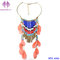 Fashion bead tassel Pendant long Chain Feather Necklace supplier