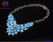 Women Crystal Rhinestone Flower stone Choker Statement Shining glass bead Necklace Pendant supplier