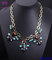 Fashion Ruby Gemstone Gold Geometric Chain Necklace supplier