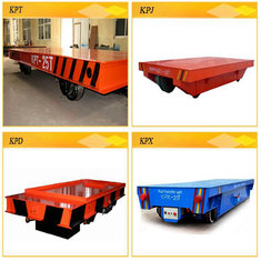 China Industrial Rail Mounted Large Cpacity Battery Powered Steel Track Flat Dolly supplier