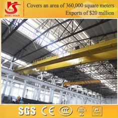 China Rail mounted double girder overhead lifting euro crane 50 ton crane supplier