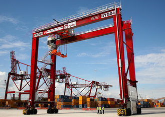 China High Quality 30-50Ton Rubber Tyred Gantry Crane, RTG container Crane supplier