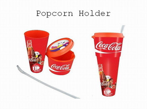 China Plastic popcorn holder with drinking cup plastic drinking cup plastic popcorn holder supplier