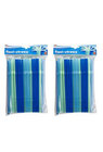 8" plastic flexible drinking straws , blue and green color ,bendable straw 7mm dia.