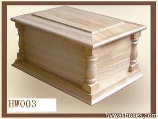 China Wooden human urns, Adult urns made in Paulownia wood, Natural finish supplier