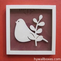 China Wooden Photo/Picture frames, carved birds inside, matt white color supplier