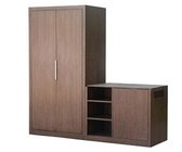 2-DOOR Walnut wood hotel bedroom wardrobe/closet/armoire,hospitality casegoods