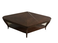 Diamond walnut veneer espresso finish side table,coffee table for living room,hotel bedroom end table