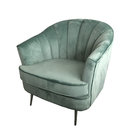 Hot sale green velvet fabric sofa furniture,wedding event rental furniture 1-seater sofa,living room sofa