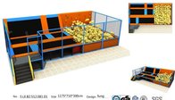 83M2 Chinese Amusement Trampoline/Kids and Adults Trampoline Bungee Park / Indoor Trampoline for Commercial