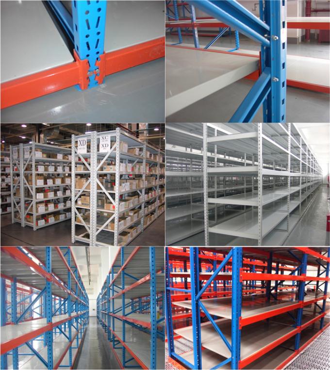 Long Span Warehouse Racking Systems Light Weight Adjustable Shelf Heights