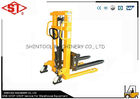 Best Single Mast Yellow Hand Pallet Stacker With 1.6 Meters Lifting High 1.0 Ton for sale