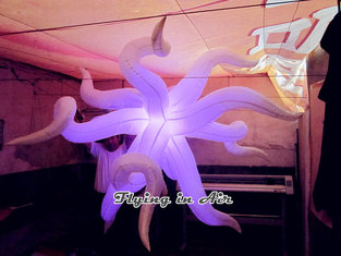 Crooked Inflatable Air Star with Changing LED Light for Theme and Club Decoration