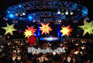 Hanging Inflatable Star with LED Lights for Party and Wedding Decoration