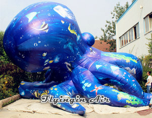 Giant 10m Blue Inflatable Octopus, Inflatable Cuttlefish for Events