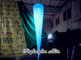 3m Hanging Party and Wedding Decoration Inflatable Light Cone for Dinner Night