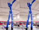 Blue Advertising Inflatable Dancer Man with Two Air Blowers for Outdoor