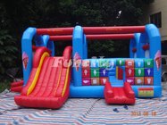 Funny Giant Inflatable Jumping Castle Slide Combo For School / Shopping Mall