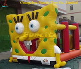 Customized 0.55mm Pvc Yellow Inflatable Jumping Castle For Lovely Fun Party