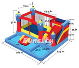 Customizable Color Inflatable Castle Bounce With Wide Slide For Sale