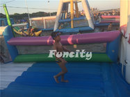 Size 26mL*10mW Customized Logo Inflatable Water Park with Obstacle Water Slide