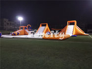 Waterproof PVC Tarpaulin Inflatable Amusement Park Slides With Large Water Swing Toys