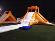 Biggest Aquapark Runway Inflatable Water Slide Park In 38L*36W*8Hm Size