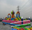 0.55mm PVC Tarpaulin Inflatable Funcity Playground for Summer Vacation 11*9*4.5m