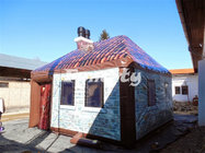 Cool Inflatable Party Tent / Family Tent With Door and Windows , Chimney