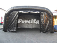 Black Inflatable Tunnel Tent Facet / Marquee Tent In Sewing Technology
