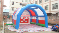 Customized Size Inflatable Sport Games , Inflatable Soccer Shoot Games