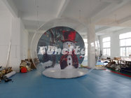 Christmas Theme Snowman 3m PVC Clear Dome Inflatable Bubble Tent For Event