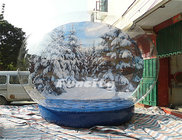 Christmas PVC Tarpaulin PVC Giant Inflatable Snow Globe Winter Wonder Snow Ball