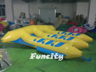 Customized Yellow And Blue Inflatable Fly Fish Boat For Exciting Water Sports