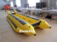 0.9mm Thickness PVC Tarpaulin Inflatable Banana Boat For Holiday Entertainment