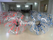 1.2MM PVC / TPU Inflatable Bumper Ball , Kids Red / Blue Dot Loopyball Soccer
