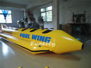 Single Tube Yellow Black Inflatable Banana Boat Customized Sea Ocean