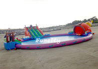 Colorful PVC Tarpaulin Aqua Inflatable Water Pool For Entertainment