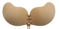 F004 Women strapless mango shape push up stick on drawstring bra