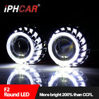 Best-selling 2.5 inch mini hid projector lens H1 bulb double angel eyes projector lens for auto motorcycle