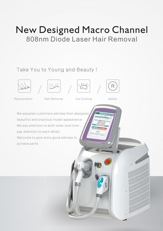 2019 New Design 808nm Diode Laser Hair Removal Device 15*25mm Big Spot Size Laser Hair Epilation Machine