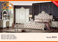 royal luxury wholesale low price European style solid wood carved antique solid wood bedroom furniture set white