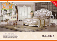 New fashioned real leather Romantic style 5-star hotel king expensive cheap antique antique reproduction bedroom sets