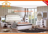antique luxury Cheap mirrored glass queen bedroom furniture set
