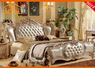 high quality antique Villa golden luxury French baroque adults indonesian bedroom furniture