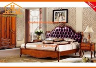 American style New classic luxury hand carved solid ash wood bedroom furniture set